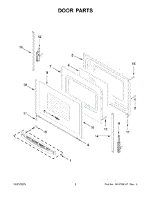 05 - Door Parts parts for Whirlpool Range YWFE505W0JW4 from AppliancePartsPros.com