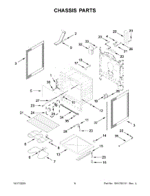 04 - Chassis Parts parts for Whirlpool Range YWFE505W0JZ4 from AppliancePartsPros.com