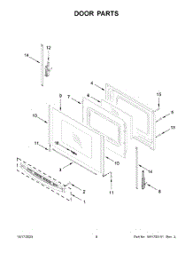 05 - Door Parts parts for Whirlpool Range YWFE505W0JZ4 from AppliancePartsPros.com