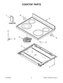02 - Cooktop Parts parts for Whirlpool Range YWFE520S0FW2 from AppliancePartsPros.com