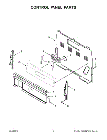 03 - Control Panel Parts parts for Whirlpool Range YWFE520S0FW2 from AppliancePartsPros.com