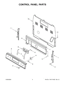 03 - Control Panel Parts parts for Whirlpool Range YWFE521S0HS5 from AppliancePartsPros.com