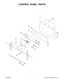 03 - Control Panel Parts parts for Whirlpool Range YWFE550S0HW2 from AppliancePartsPros.com