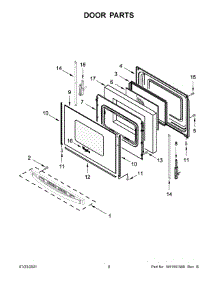 05 - Door Parts parts for Whirlpool Range YWFE550S0HW2 from AppliancePartsPros.com