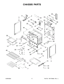 04 - Chassis Parts parts for Whirlpool Range YWFE775H0HB5 from AppliancePartsPros.com