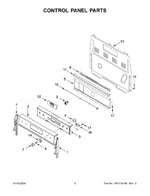 Control Panel Parts parts for Whirlpool Range YWFE975H0HV5 from AppliancePartsPros.com