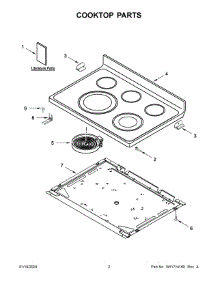 Cooktop Parts parts for Whirlpool Range YWFE975H0HV5 from AppliancePartsPros.com