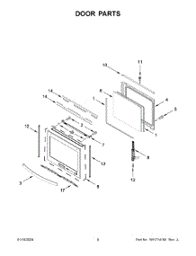Door Parts parts for Whirlpool Range YWFE975H0HZ5 from AppliancePartsPros.com