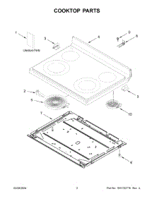 Cooktop Parts parts for Whirlpool Range YWFES3530RS0 from AppliancePartsPros.com