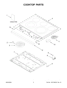02 - Cooktop Parts parts for Whirlpool Range YWFES5030RB0 from AppliancePartsPros.com