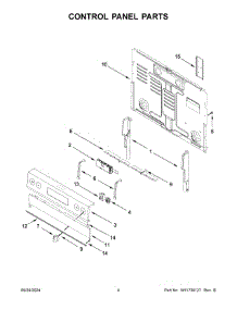 03 - Control Panel Parts parts for Whirlpool Range YWFES5030RV0 from AppliancePartsPros.com