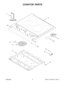02 - Cooktop Parts parts for Whirlpool Range YWFES5030RV0 from AppliancePartsPros.com