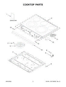 02 - Cooktop Parts parts for Whirlpool Range YWFES5030RW0 from AppliancePartsPros.com
