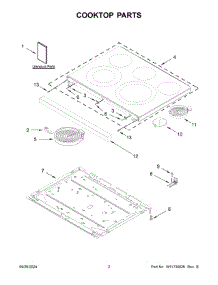 02 - Cooktop Parts parts for Whirlpool Range YWFES5030RZ0 from AppliancePartsPros.com