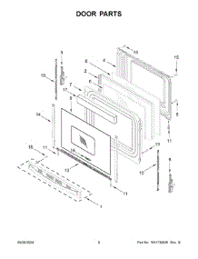 05 - Door Parts parts for Whirlpool Range YWFES5030RZ0 from AppliancePartsPros.com
