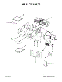 05 - Air Flow Parts parts for Whirlpool Microwave YWMH31017HB06 from AppliancePartsPros.com