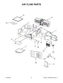 05 - Air Flow Parts parts for Whirlpool Microwave YWMH31017HB07 from AppliancePartsPros.com