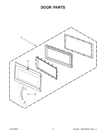 03 - Door Parts parts for Whirlpool Microwave YWMH31017HB07 from AppliancePartsPros.com