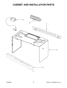 07 - Cabinet And Installation Parts parts for Whirlpool Microwave YWMH31017HS10 from AppliancePartsPros.com