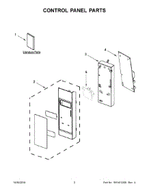 02 - Control Panel Parts parts for Whirlpool Microwave YWMH53521HB3 from AppliancePartsPros.com