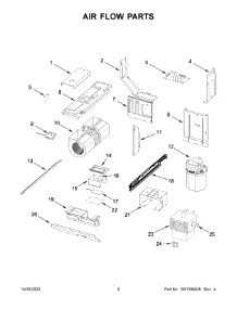 05 - Air Flow Parts parts for Whirlpool Microwave YWML55011HS5 from AppliancePartsPros.com