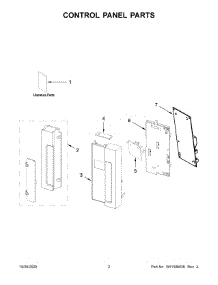 02 - Control Panel Parts parts for Whirlpool Microwave YWML55011HS5 from AppliancePartsPros.com