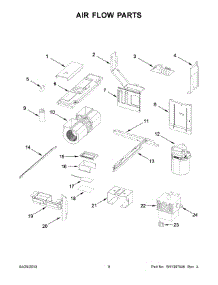 05 - Air Flow Parts parts for Whirlpool Microwave YWML75011HV6 from AppliancePartsPros.com