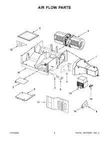 05 - Air Flow Parts parts for Whirlpool Microwave YWMMS3130RB00 from AppliancePartsPros.com