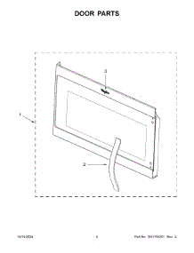 03 - Door Parts parts for Whirlpool Microwave YWMMS3130RB00 from AppliancePartsPros.com