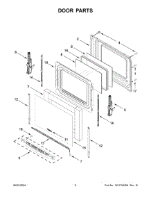 05 - Door Parts parts for Whirlpool Range YWSES7530RZ0 from AppliancePartsPros.com