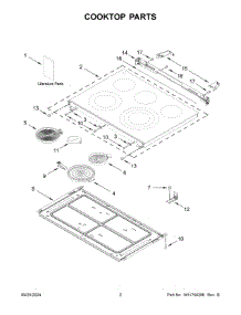 02 - Cooktop Parts parts for Whirlpool Range YWSES7530RZ0 from AppliancePartsPros.com