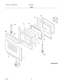 Door parts for Bosch Range HES3023U7 from AppliancePartsPros.com