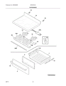 Top Drawer parts for Bosch Range HES3053U5 from AppliancePartsPros.com