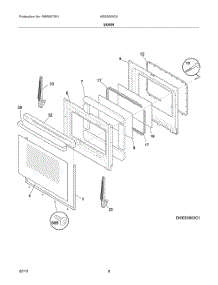 Door parts for Bosch Range HES3063C6 from AppliancePartsPros.com