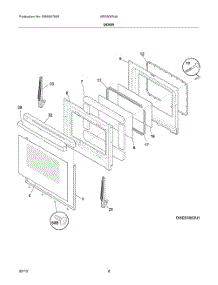 Door parts for Bosch Range HES3063U6 from AppliancePartsPros.com