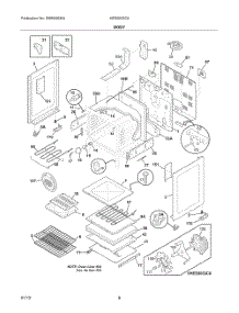 Body 2 parts for Bosch Range HES5053C6 from AppliancePartsPros.com