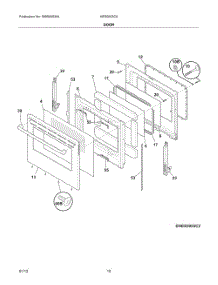 Door parts for Bosch Range HES5053C6 from AppliancePartsPros.com