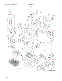 Body 1 parts for Bosch Range HES5053U8 from AppliancePartsPros.com