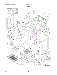Body 2 parts for Bosch Range HES5L53U5 from AppliancePartsPros.com
