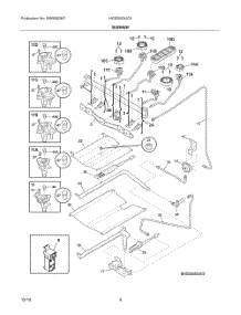 Burner parts for Bosch Range HGS5053UC9 from AppliancePartsPros.com