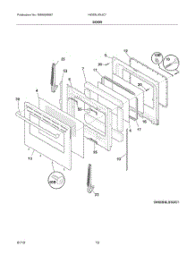 Door parts for Bosch Range HGS5L53UC7 from AppliancePartsPros.com