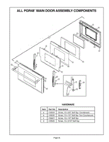 44 Main Door Assembly parts for Bosch Range PGR484GGZS from AppliancePartsPros.com
