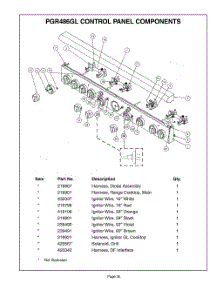 34 Pgr486gl Control Panel parts for Bosch Range PGR486GDZS from AppliancePartsPros.com
