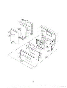 56 Doors parts for Bosch Range PRG484GDUS from AppliancePartsPros.com