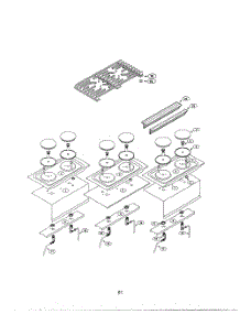 50 Burners And Grates parts for Bosch Range PRG484GLUS from AppliancePartsPros.com