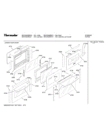 14 Lower Oven Door parts for Bosch Range SECD302BP01 from AppliancePartsPros.com