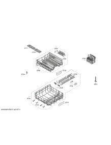 Diagram 5 parts for Bosch Dishwasher SGX68U55UC-D5 from AppliancePartsPros.com