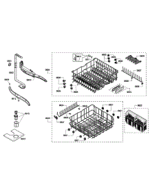Baskets Assy parts for Thermador Dishwasher DWHD410GPR from AppliancePartsPros.com