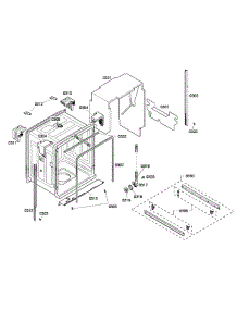 Cabinet Assy parts for Thermador Dishwasher DWHD410GPR from AppliancePartsPros.com