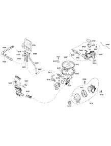 Pump Assy parts for Thermador Dishwasher DWHD410GPR from AppliancePartsPros.com